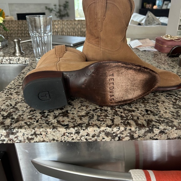 Short Tecova camel suede boots - Picture 3 of 5